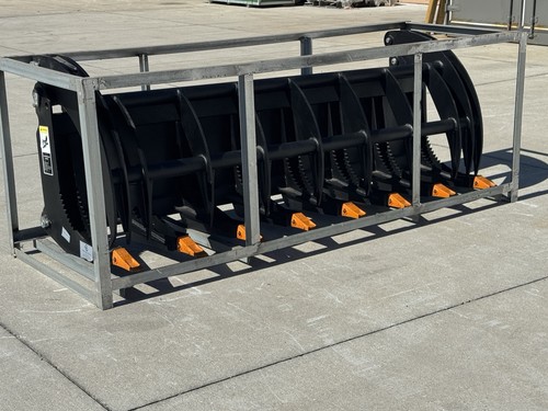 Skid steer root grapple rake - skid,